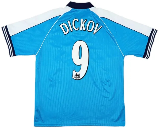 1999-01 Manchester City Home Shirt Dickov #9 - 9/10 - (M)