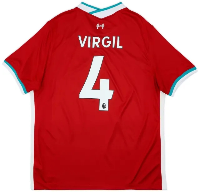 2020-21 Liverpool Home Shirt Virgil #4 - 7/10 - (XL)