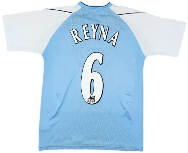 2006-07 Manchester City Home Shirt Reyna #6 - 6/10 - (M)