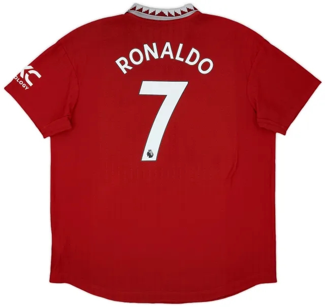 2022-23 Manchester United Authentic Home Shirt Ronaldo #7 - 5/10 - (XXL)