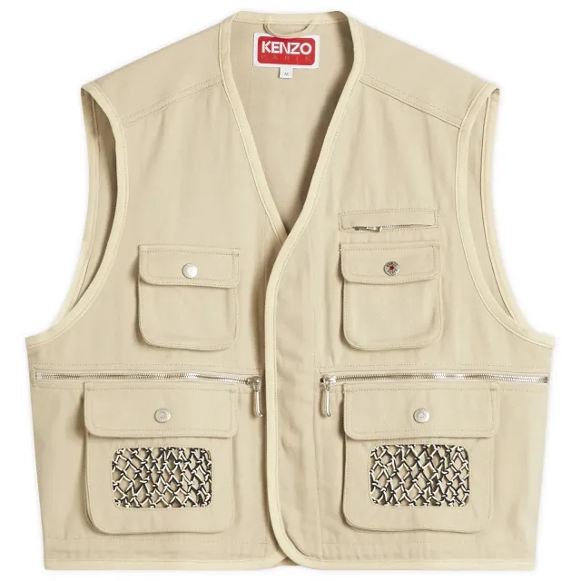 Kenzo Men's Workwear Gilet Beige