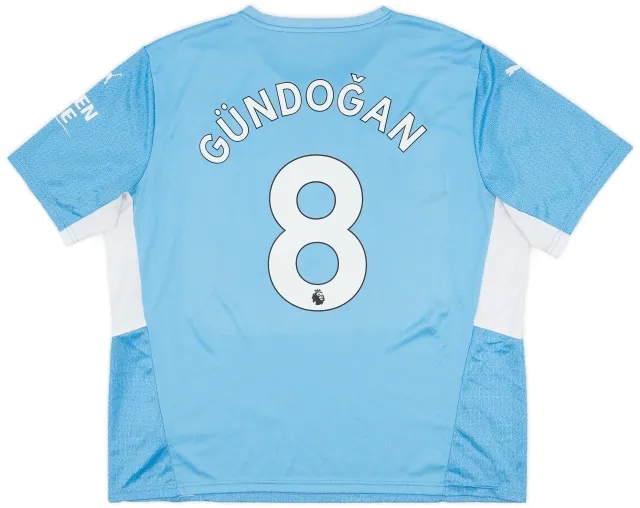 2021-22 Manchester City Home Shirt Gundogan #8 - 8/10 - (XXL)