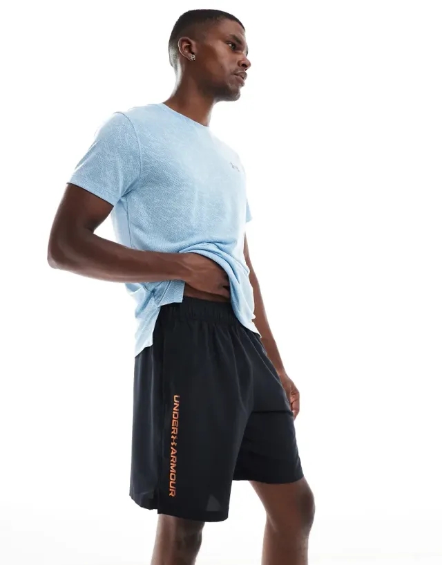 Under Armour Tech Woven Woodmark Shorts In Black