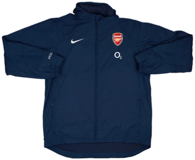 2004-05 Arsenal Nike Hooded Rain Jacket - 8/10 - (XL.Boys)