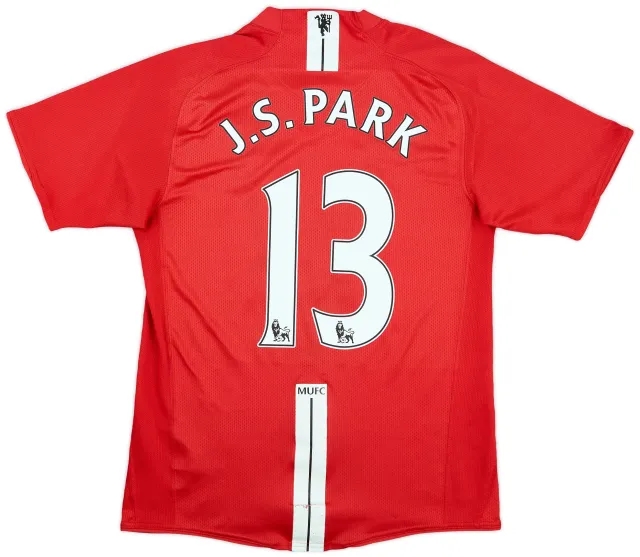 2007-09 Manchester United Home Shirt J.S. Park #13 - 6/10 - (S)