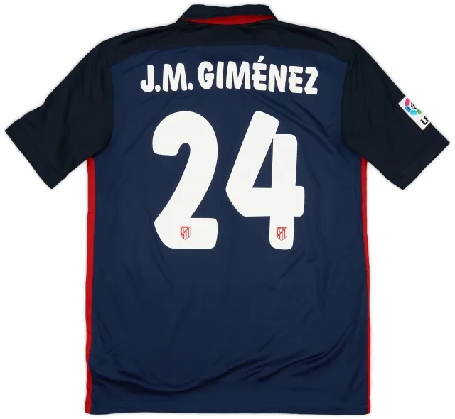 2015-16 Atletico Madrid Away Shirt J.M.Gimenez #10 - 10/10 - (M)