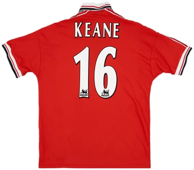 1998-00 Manchester United Home Shirt Keane #16 - 8/10 - (XL)