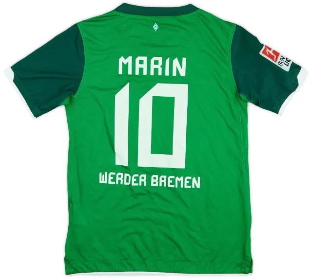 2010-11 Werder Bremen Home Shirt Marin #10 - 6/10 - (M.Boys)