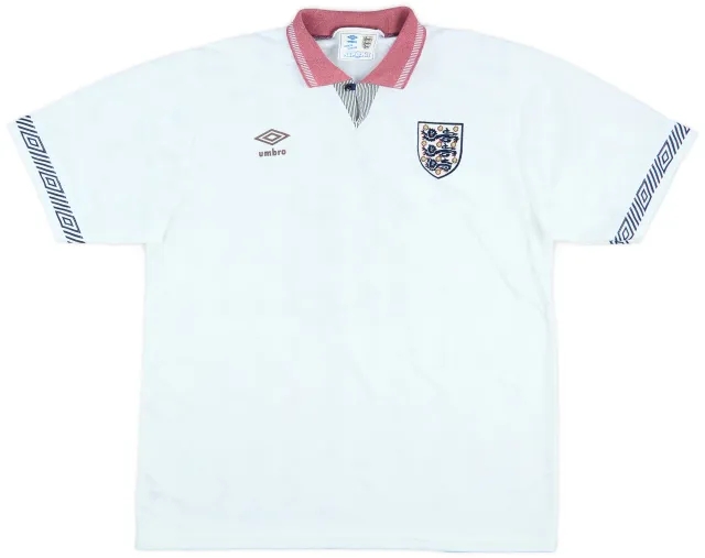 1990-92 England Home Shirt #8 - 4/10 - (L)