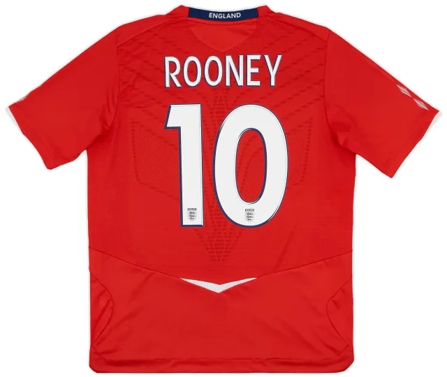 2008-10 England Away Shirt Rooney #10 - 7/10 - (L)
