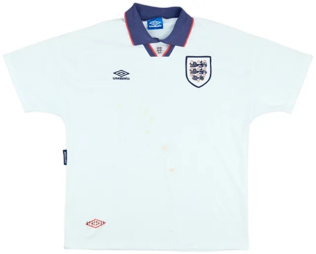 1993-95 England Home Shirt - 4/10 - (XL)