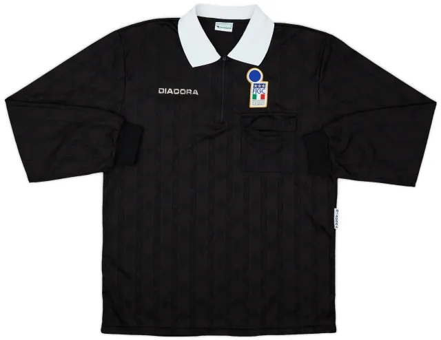 1990s Italy FIGC Diadora Referee L/S Shirt - 7/10 - (XL)