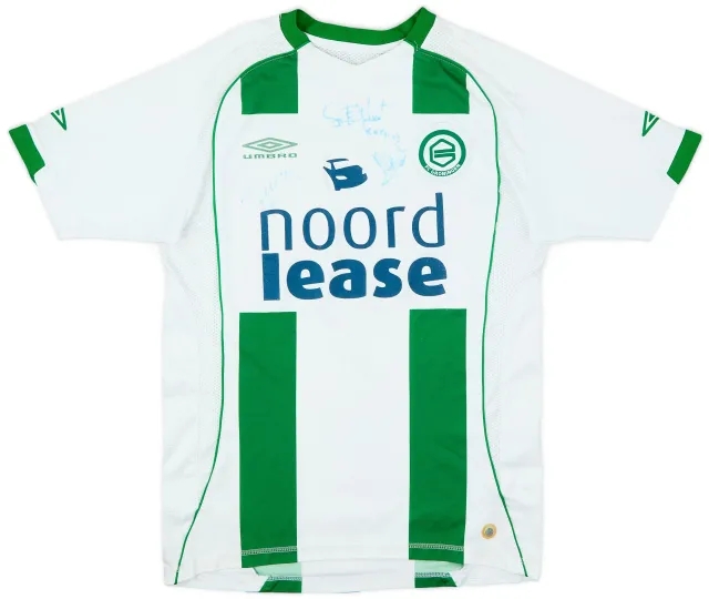 2007-08 FC Groningen Signed Home Shirt - 8/10 - (S)