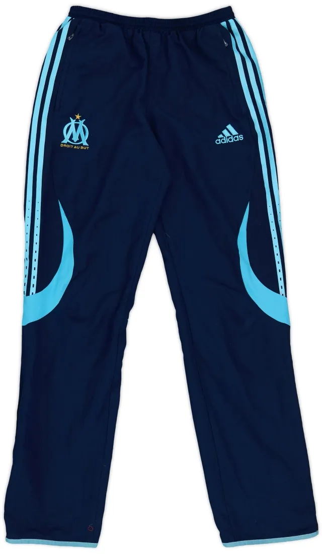 2005-06 Olympique Marseille adidas Track Pants/Bottoms - 7/10 - (XL.Boys)