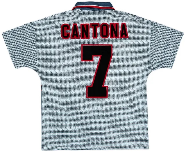 1995-96 Manchester United Away Shirt Cantona #7 - 8/10 - (M)