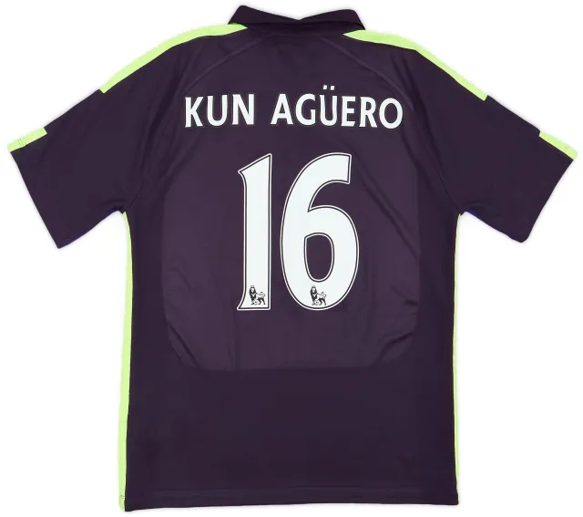 2014-15 Manchester City Third Shirt Kun Aguero #16 - 8/10 - (M)