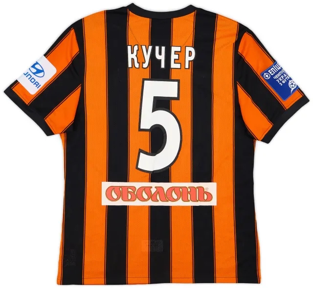 2009-11 Shakhtar Donetsk Player Issue Home Shirt Kucher #5 - 7/10 - (L)