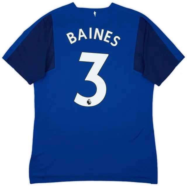 2017-18 Everton Home Shirt Baines #3 - 7/10 - (L)
