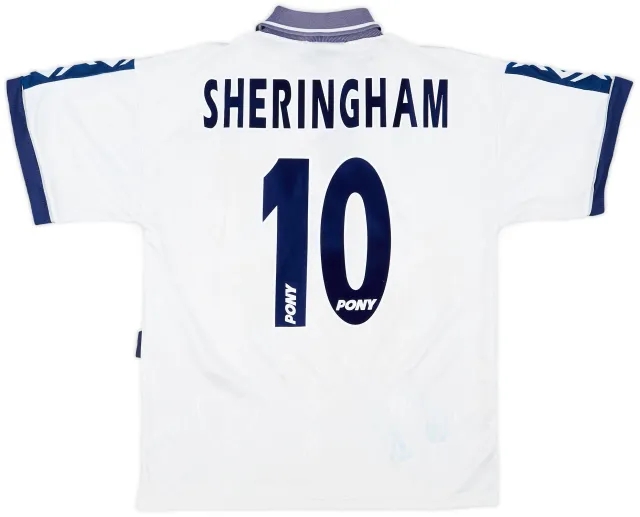 1995-97 Tottenham Home Shirt Sheringham #10 - 6/10 - (M)