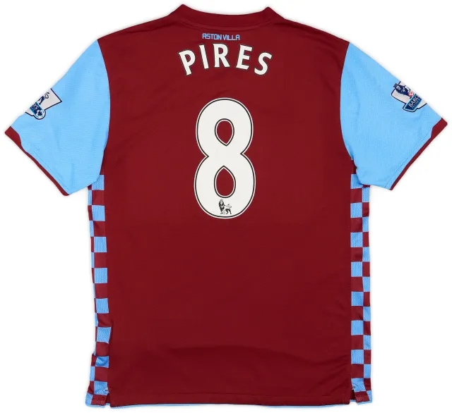 2010-11 Aston Villa Home Shirt Pires #8 - 6/10 - (L)