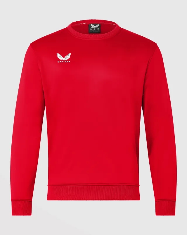 Castore Mens Brushback Sweatshirt - True Red