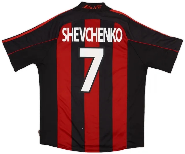 2000-02 AC Milan Home Shirt Shevchenko #7 - 5/10 - (XL)