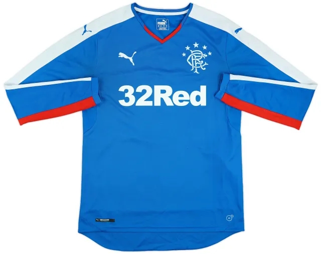 2015-16 Rangers Home L/S Shirt - 8/10 - (M)