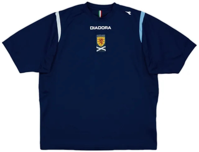 2007-08 Scotland Diadora Training Shirt - 8/10 - (L)