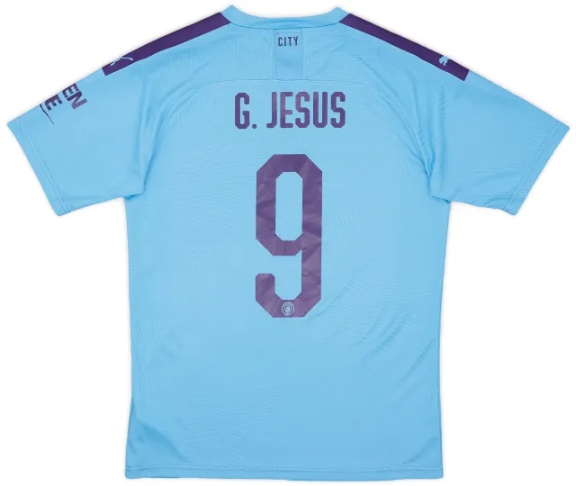 2019-20 Manchester City Home Shirt G. Jesus #9 - 10/10 - (M)