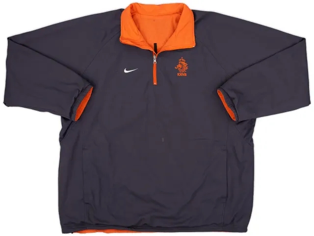 2000-01 Netherlands Nike Reversible 1/4 Zip Training Top - 8/10 - (XXL)