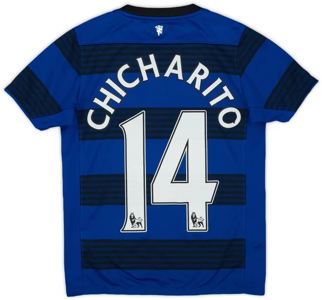 2011-13 Manchester United Away Shirt Chicharito #14 - 5/10 - (S.Boys)