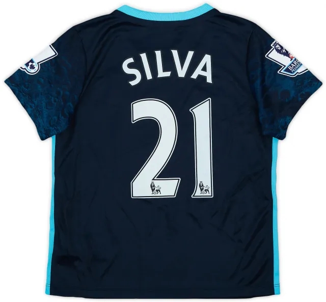 2015-16 Manchester City Away Shirt Silva #21 - 10/10 - (5-6 Years)