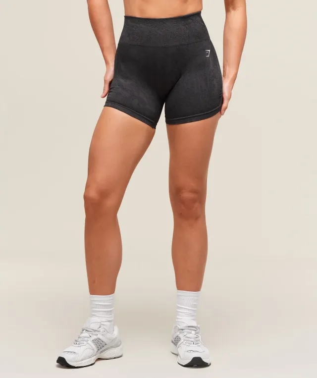  Adapt X Whitney Animal Seamless Shorts - Asphalt Grey/Black