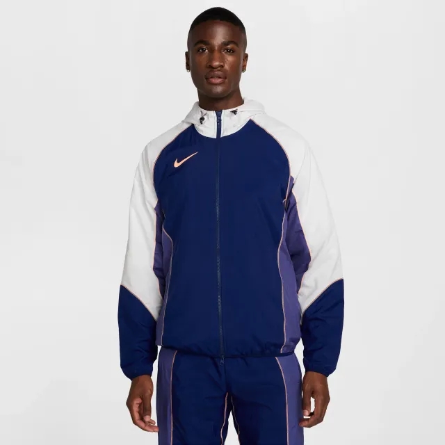 Nike Strike+ Men's Water-Repellent Hooded Football Jacket - Blue - Nylon