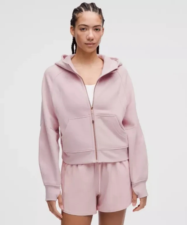 lululemon – Women's Scuba Oversized Full-Zip Hoodie – Color Pink/Gold – Size M/L