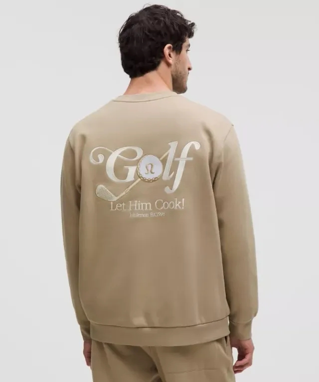 lululemon – Men's Steady State Crew Sweatshirt Golf – Color Brown – Size L