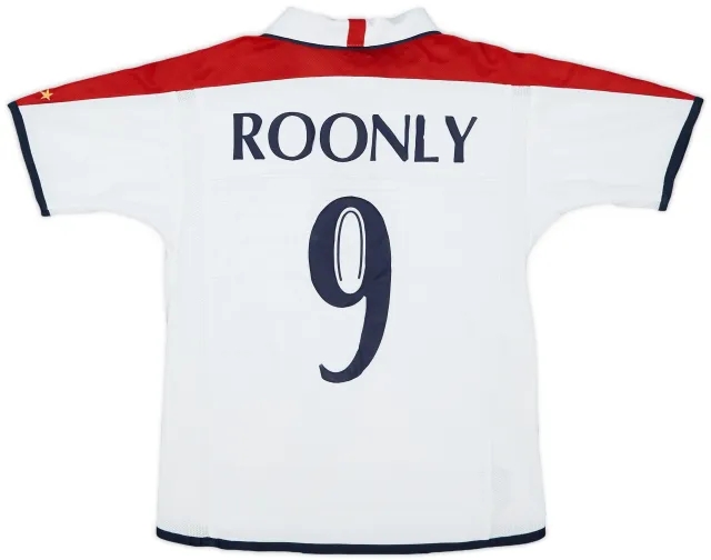 2003-05 England Home Shirt Rooney #9 - 5/10 - (M.Boys)