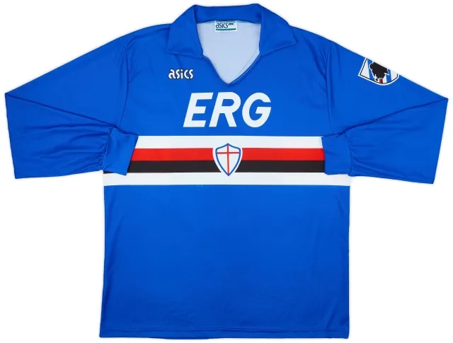 1991-92 Sampdoria Home L/S Shirt - 6/10 - (XL)