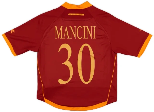 2006-07 Roma Home Shirt Mancini #30 - 7/10 - (L.Boys)