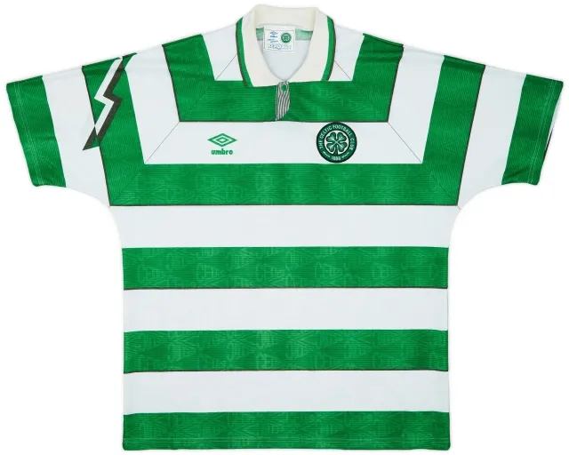 1991-92 Celtic Home Shirt - 8/10 - (XL)