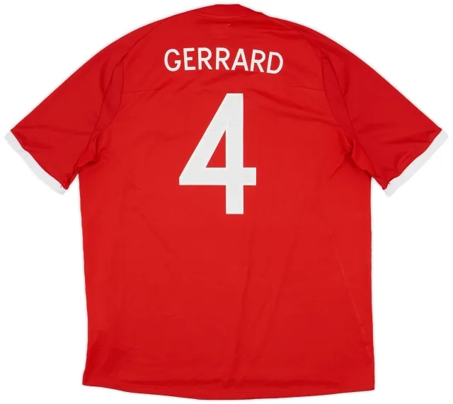 2010-11 England Away Shirt Gerrard #4 - 7/10 - (XXL)