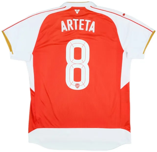 2015-16 Arsenal Home Shirt Arteta #8 - 7/10 - (L)
