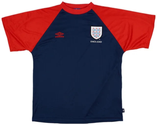 1996-98 England Umbro Training Shirt - 8/10 - (M)