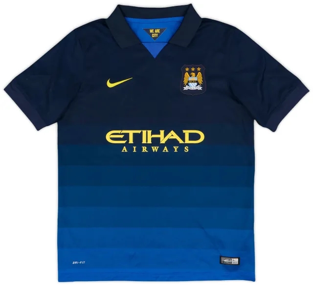 2014-15 Manchester City Away Shirt - 8/10 - (XL.Boys)