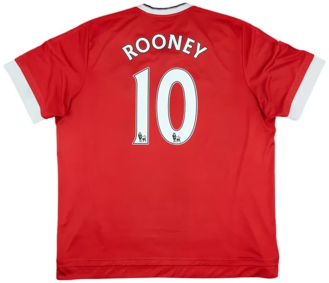 2015-16 Manchester United Home Shirt Rooney #10 - 5/10 - (XXL)