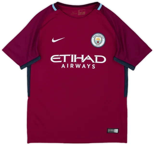 2017-18 Manchester City Away Shirt - 9/10 - (M.Boys)