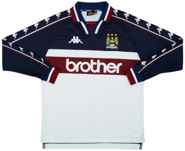 1997-98 Manchester City Away L/S Shirt - 8/10 - (M)