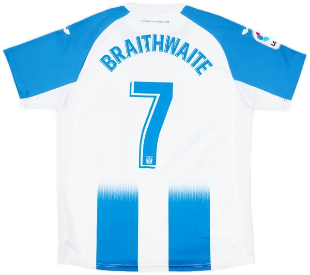 2019-20 CD Leganes Home Shirt Braithwaite #7 (XXL)