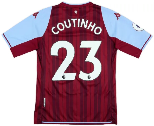 2021-22 Aston Villa Home Shirt Coutinho #23 - 8/10 - (S)