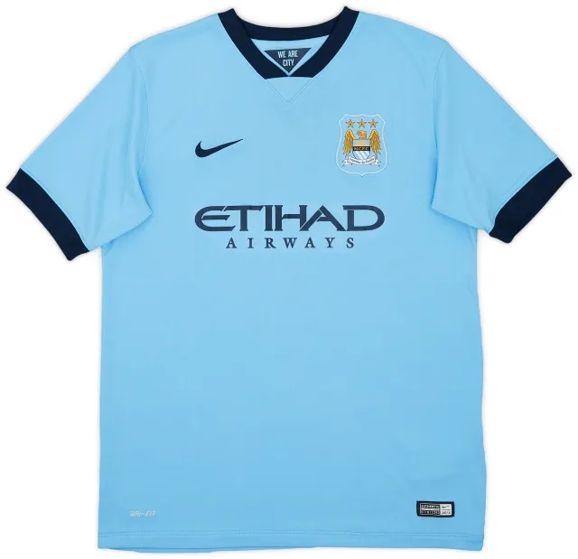 2014-15 Manchester City Home Shirt - 8/10 - (XL.Boys)